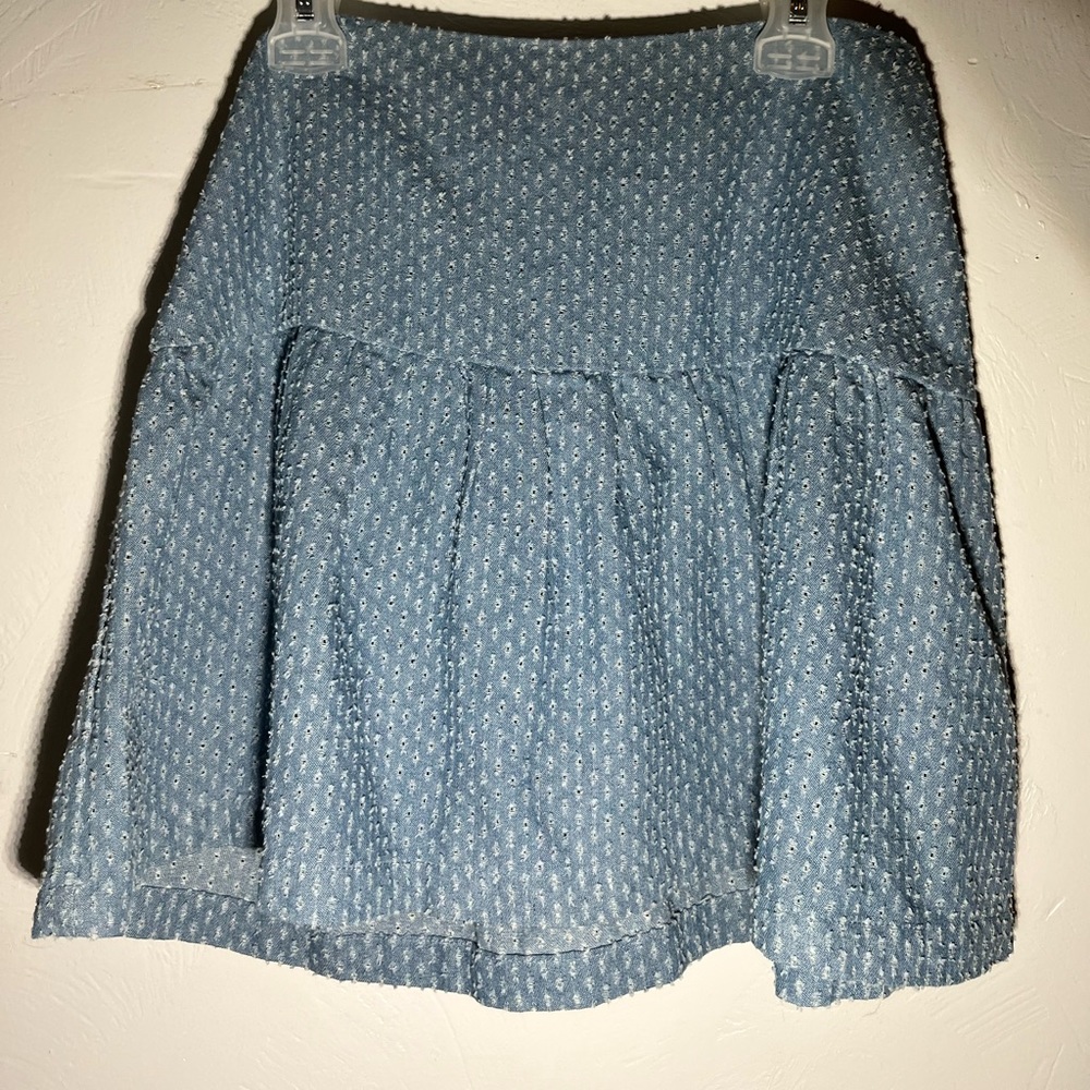 Cutest Blue & White mini skirt